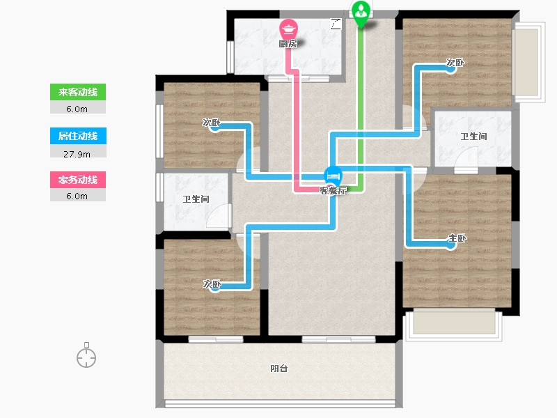 广西壮族自治区-南宁市-中海哈罗学府-118.45-户型库-动静线