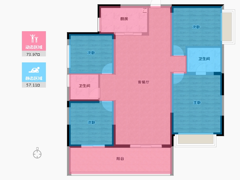 广西壮族自治区-南宁市-中海哈罗学府-118.45-户型库-动静分区