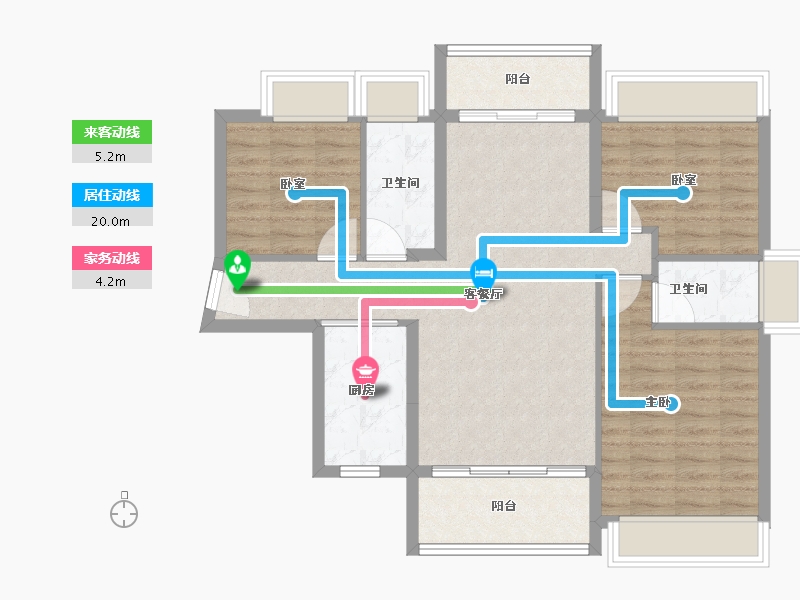 广东省-佛山市-谊泰豪苑-86.40-户型库-动静线