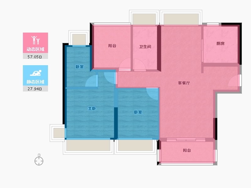 广东省-佛山市-金融街金悦郡-75.68-户型库-动静分区