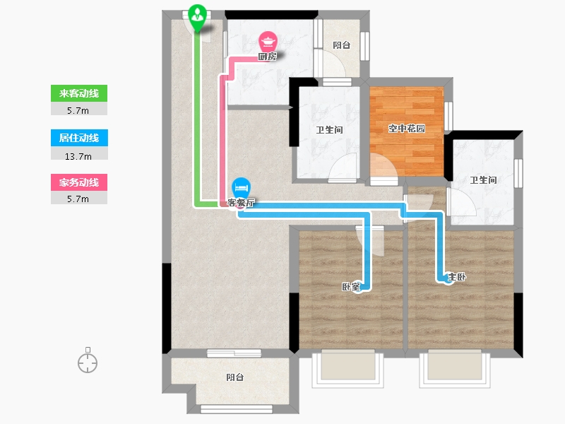 广东省-佛山市-中交白兰春晓-75.50-户型库-动静线