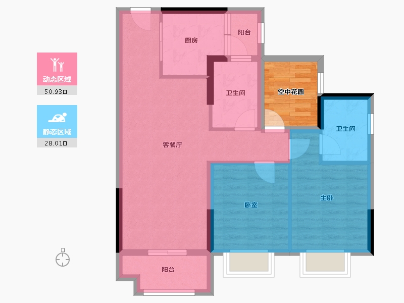 广东省-佛山市-中交白兰春晓-75.50-户型库-动静分区