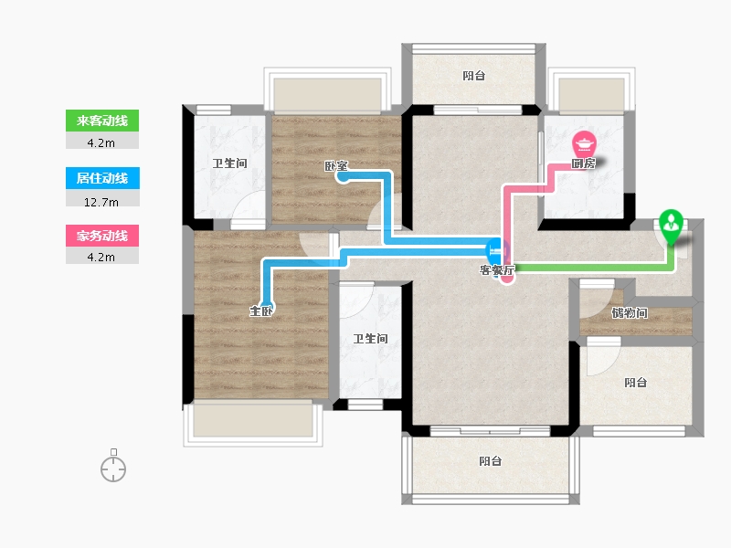 广东省-中山市-时光樾-77.42-户型库-动静线