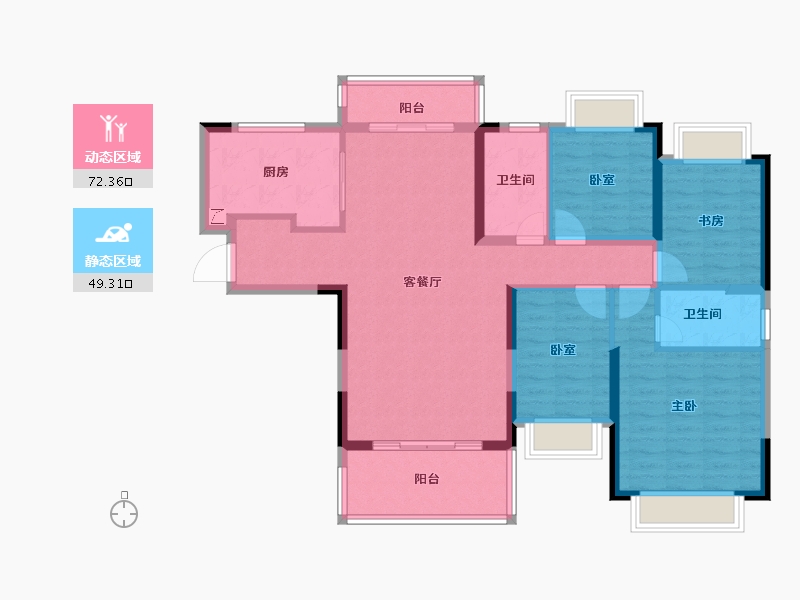 江西省-南昌市-南昌恒大林溪府-108.98-户型库-动静分区