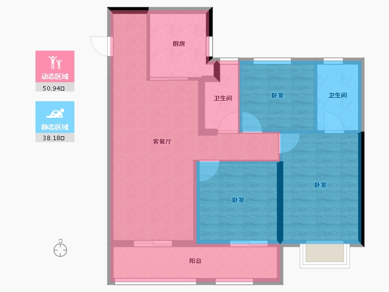 浙江省-杭州市-杭语清澄-79.48-户型库-动静分区