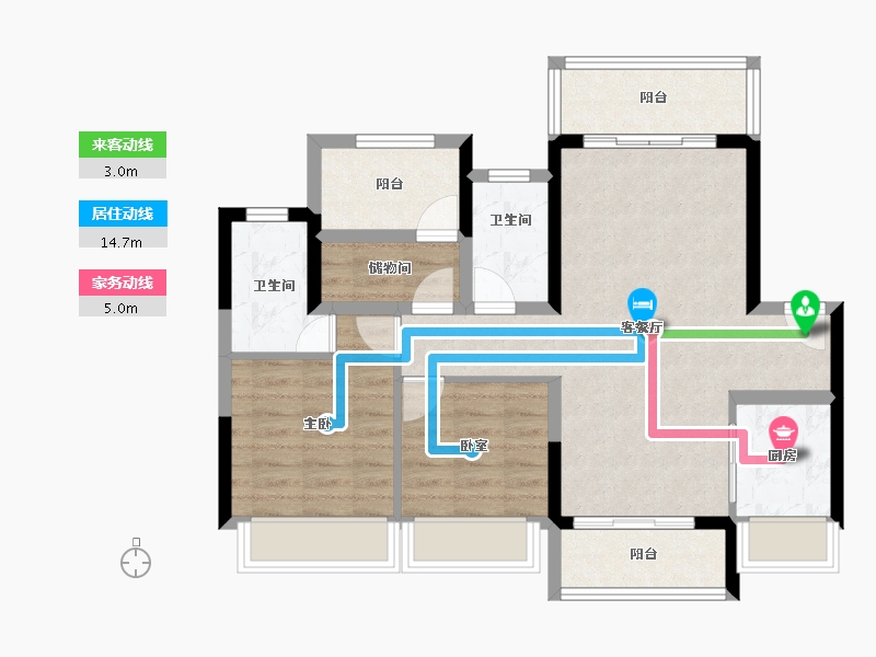 广东省-中山市-时光樾-76.78-户型库-动静线