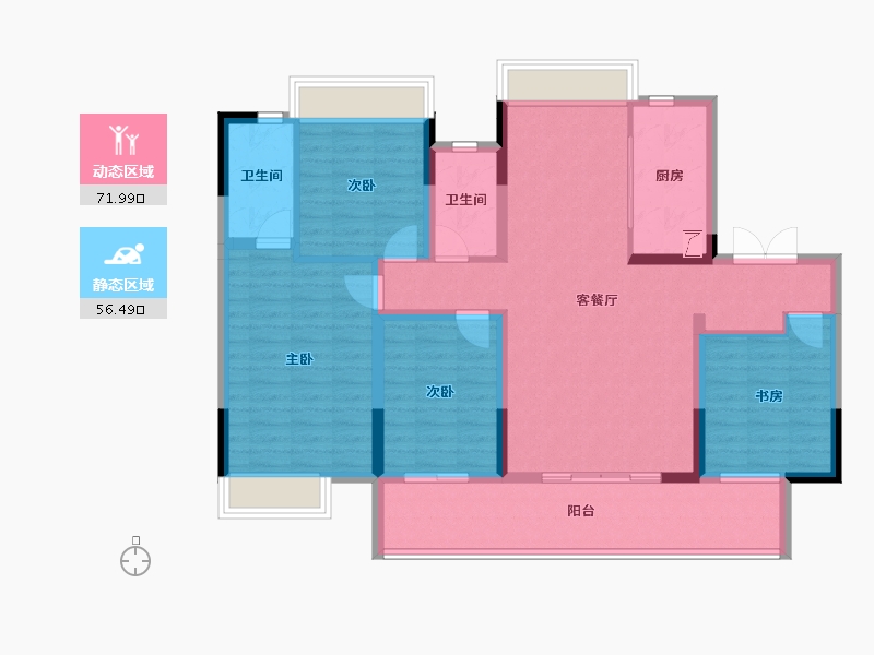 广西壮族自治区-南宁市-彰泰江景湾-115.01-户型库-动静分区