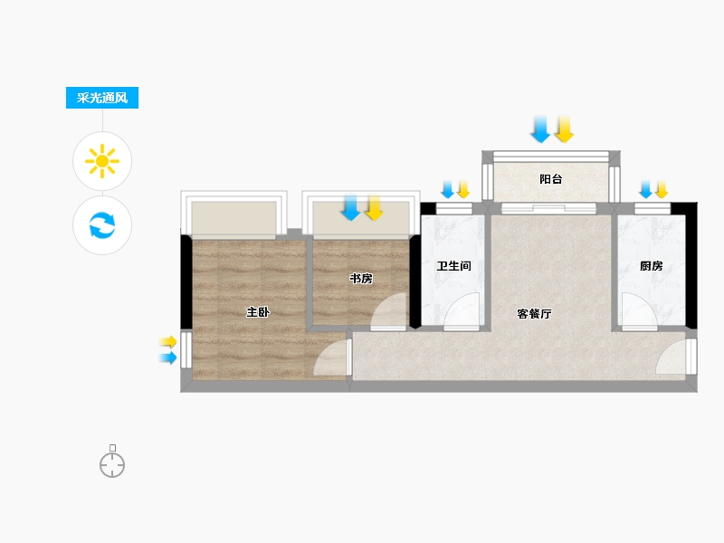 广东省-珠海市-方圆·月岛首府(珠海)-38.48-户型库-采光通风