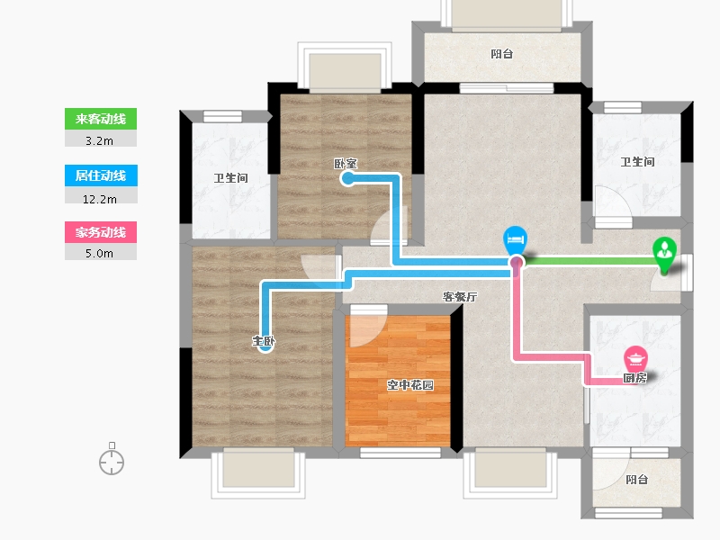 广东省-佛山市-中交白兰春晓-76.00-户型库-动静线