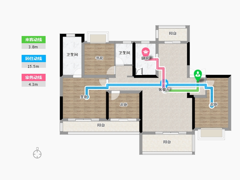 江苏省-南京市-新保弘领东苑-115.21-户型库-动静线