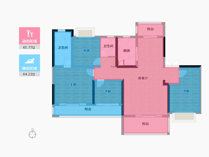 江苏省-南京市-新保弘领东苑-115.21-户型库-动静分区