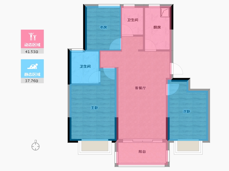 江苏省-南京市-山语境府-70.40-户型库-动静分区