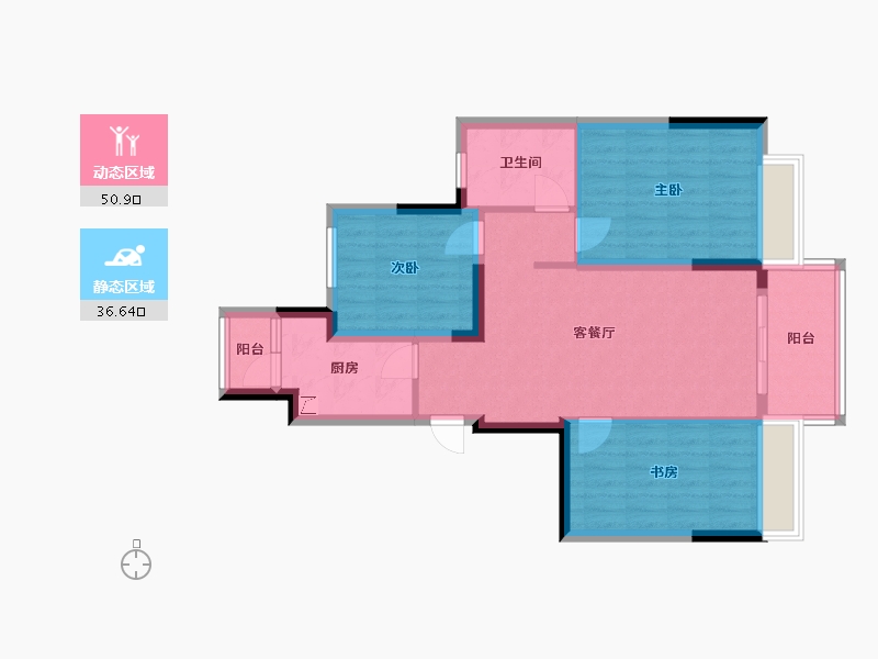 重庆-重庆市-恒大御峰-100.00-户型库-动静分区