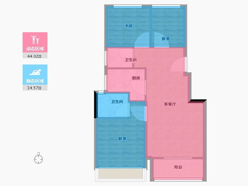 浙江省-杭州市-御清城-71.21-户型库-动静分区