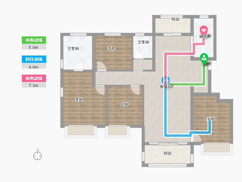 江苏省-南京市-保利禹洲樾山林语-113.60-户型库-动静线