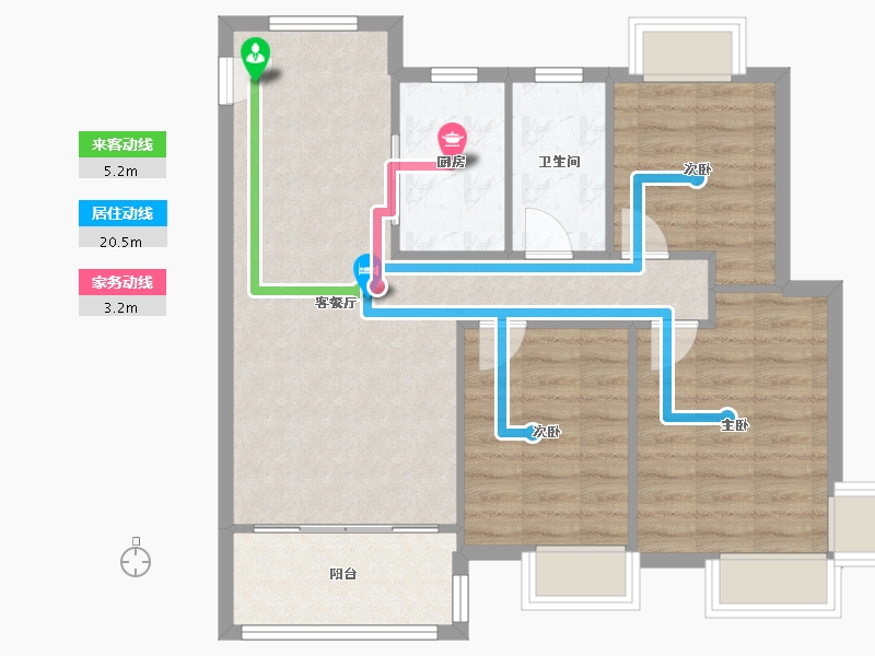 江西省-南昌市-恒锦花苑-99.00-户型库-动静线