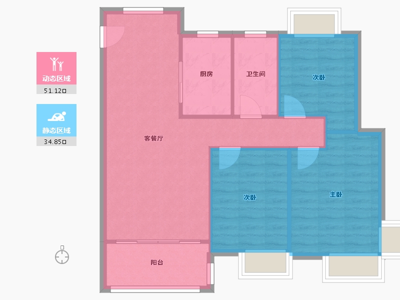 江西省-南昌市-恒锦花苑-99.00-户型库-动静分区