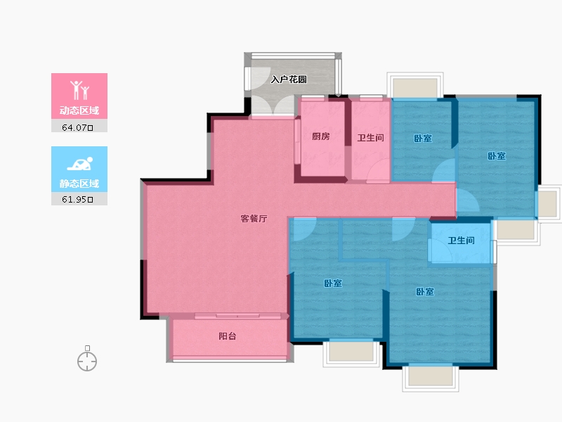 广东省-佛山市-明智雅苑-120.00-户型库-动静分区