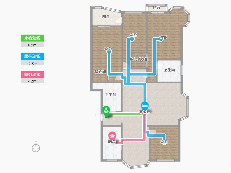 河北省-廊坊市-阿尔卡迪亚-137.00-户型库-动静线