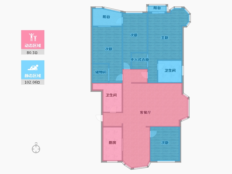 河北省-廊坊市-阿尔卡迪亚-137.00-户型库-动静分区