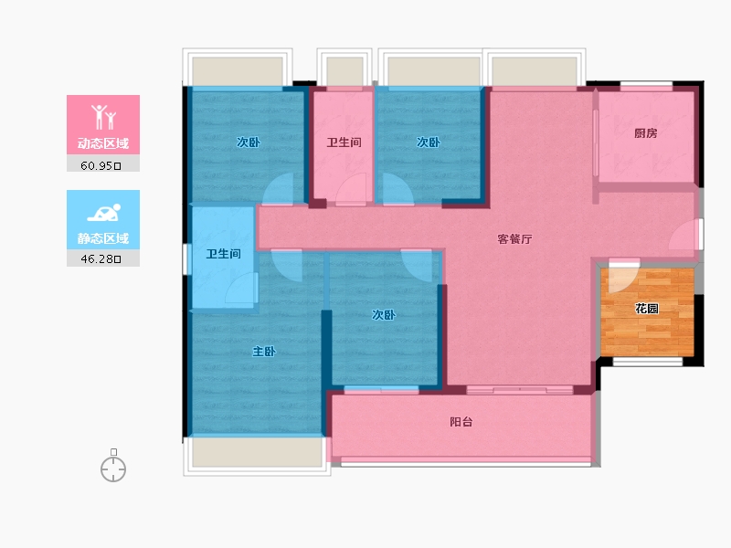 广东省-珠海市-方圆·月岛首府(珠海)-101.61-户型库-动静分区