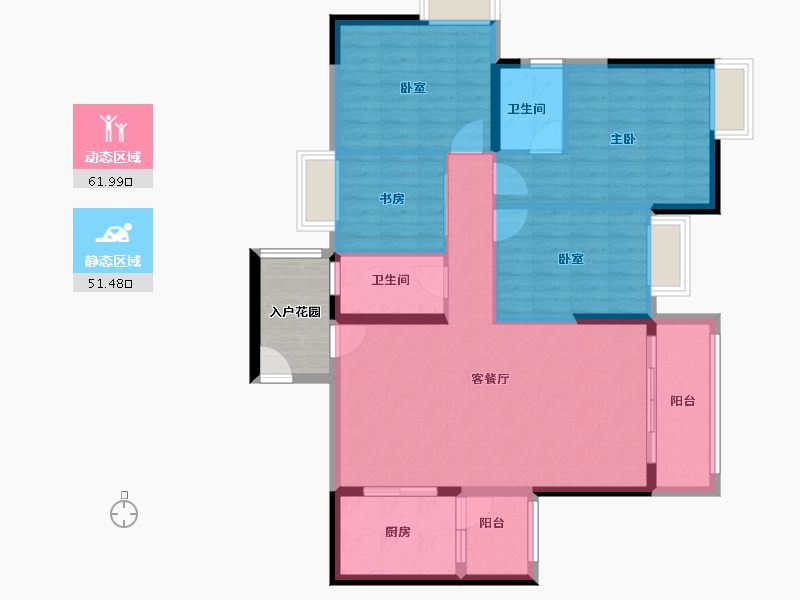 广东省-佛山市-明智雅苑-108.00-户型库-动静分区