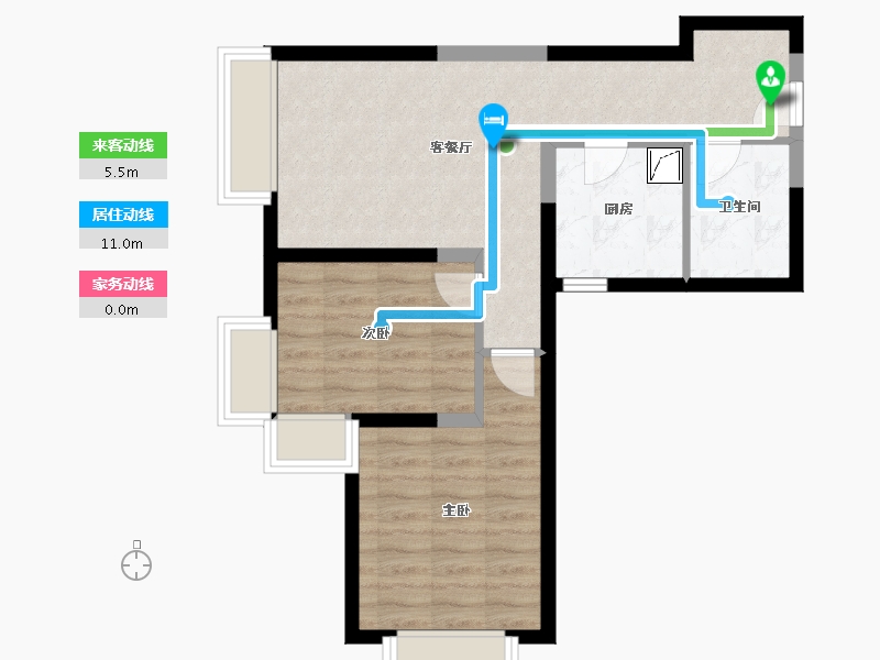 北京-北京市-京贸国际城-67.00-户型库-动静线