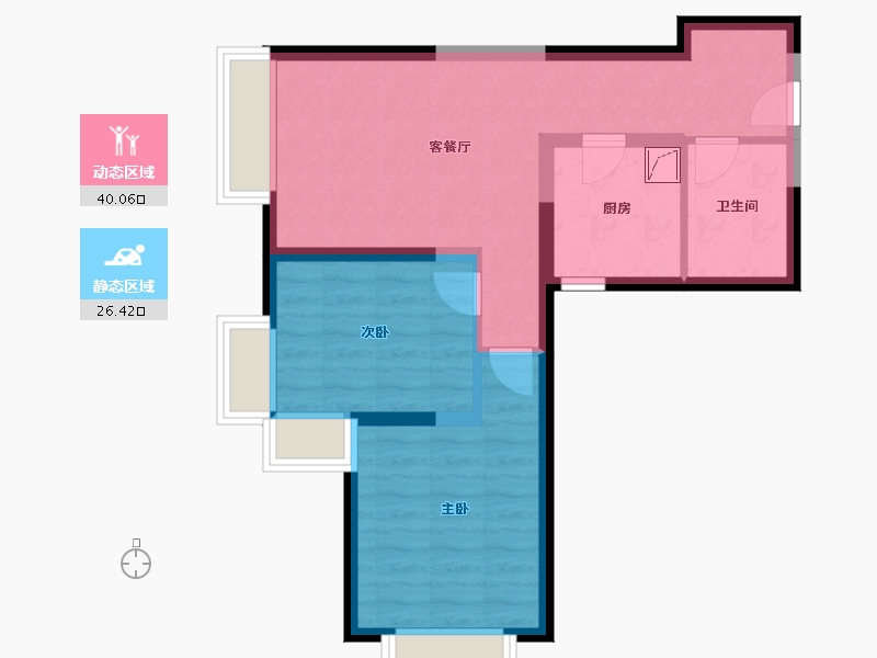 北京-北京市-京贸国际城-67.00-户型库-动静分区