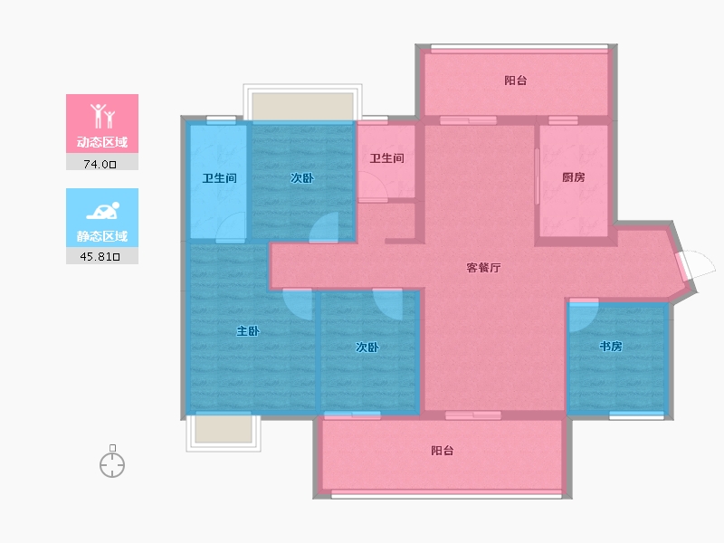 广西壮族自治区-南宁市-美的悦江府-107.41-户型库-动静分区