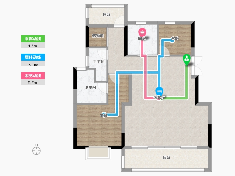 安徽省-合肥市-旭辉翡翠江来-94.40-户型库-动静线