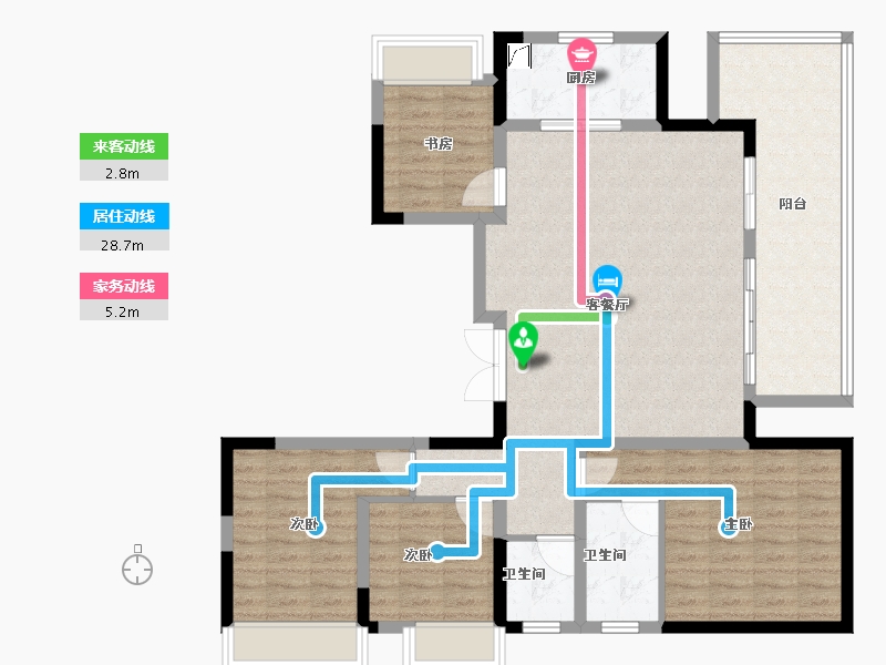 广西壮族自治区-南宁市-彰泰江景湾-110.00-户型库-动静线