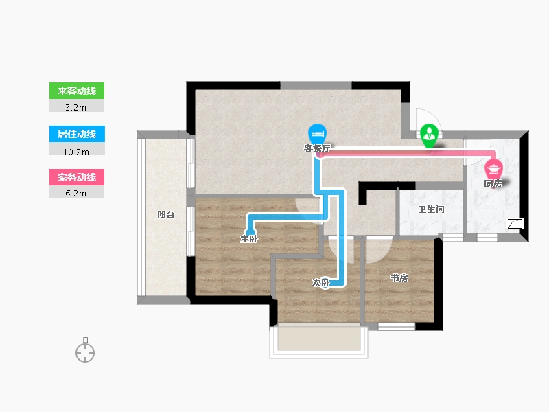 广西壮族自治区-南宁市-滨江锦湾-59.24-户型库-动静线