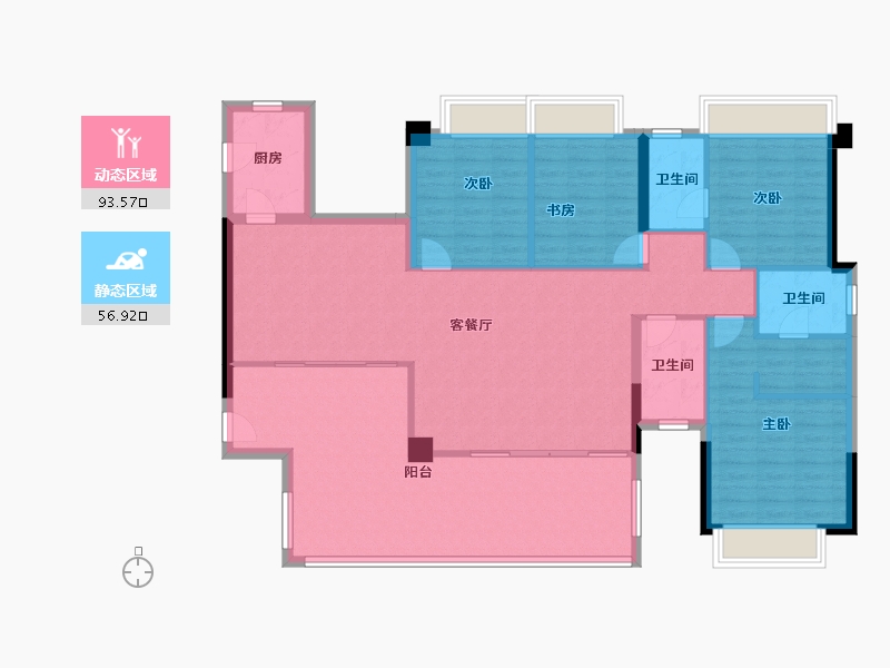 广西壮族自治区-南宁市-美的悦江府-137.60-户型库-动静分区