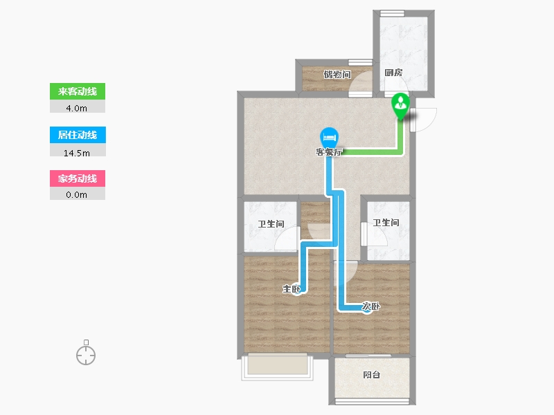 浙江省-杭州市-杭房悦东方-76.01-户型库-动静线