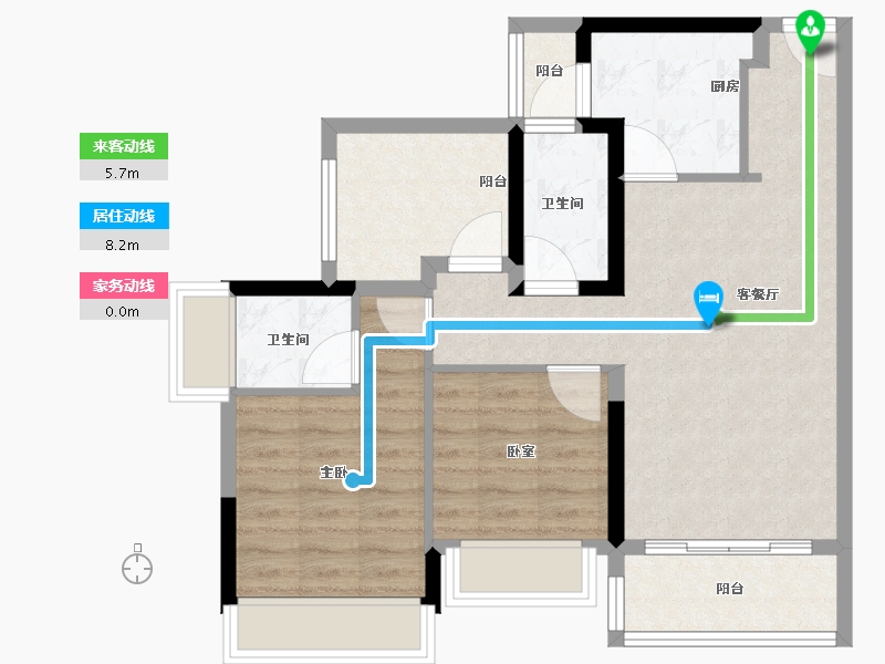 广东省-中山市-时光樾-71.50-户型库-动静线