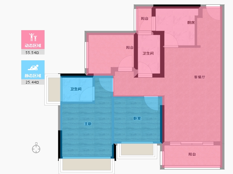 广东省-中山市-时光樾-71.50-户型库-动静分区