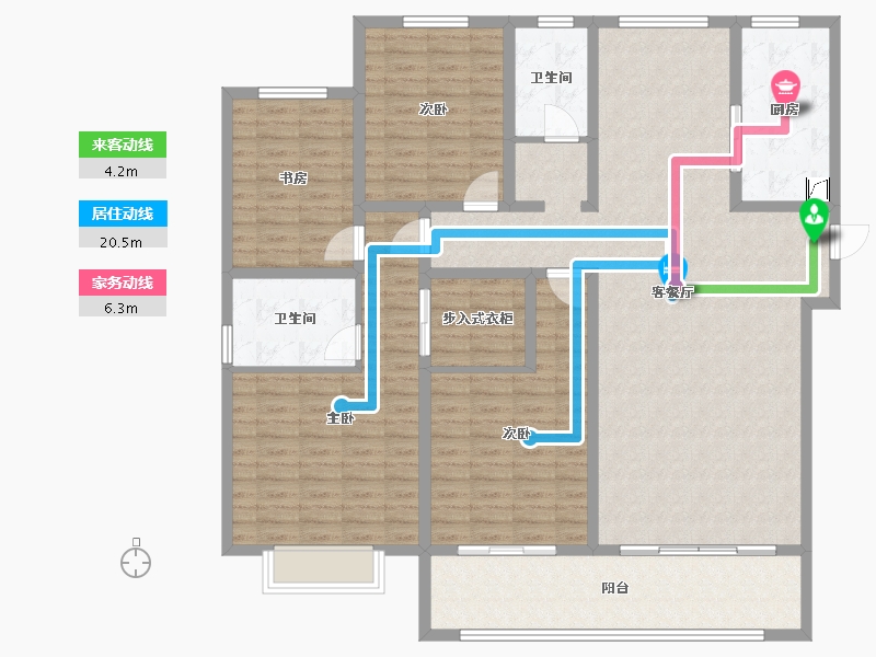 山东省-菏泽市-菏泽花都国际-153.00-户型库-动静线