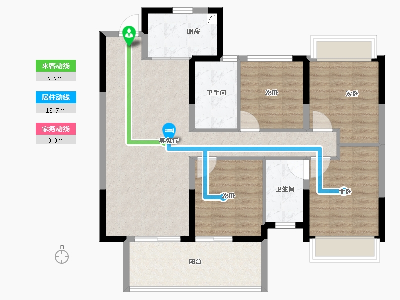 广西壮族自治区-南宁市-中海哈罗学府-94.00-户型库-动静线