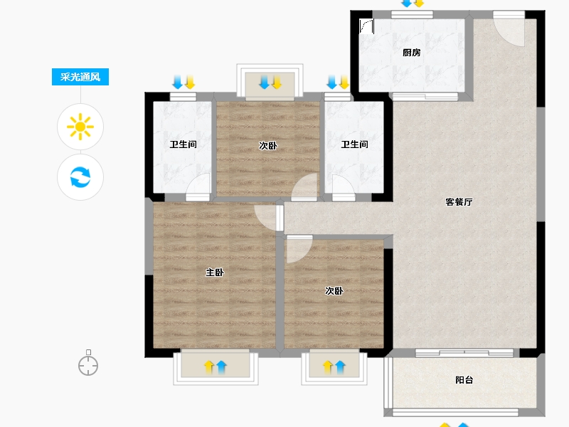 江西省-南昌市-华润万象城-99.20-户型库-采光通风