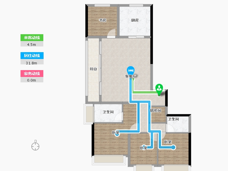 浙江省-杭州市-荟品天语城-124.00-户型库-动静线