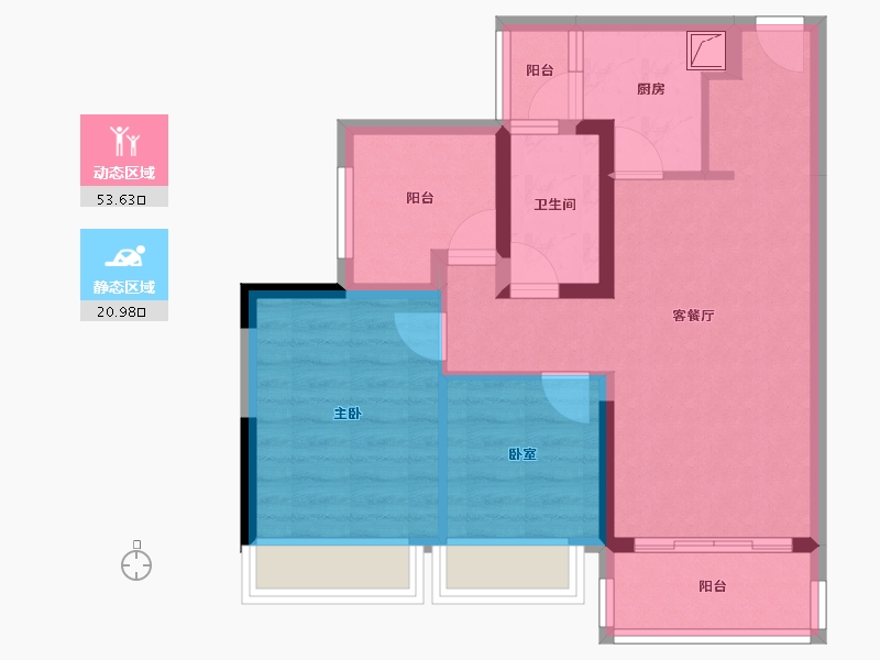 广东省-中山市-时光樾-65.28-户型库-动静分区