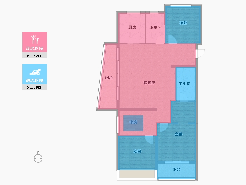 浙江省-杭州市-未来云帆城-103.41-户型库-动静分区