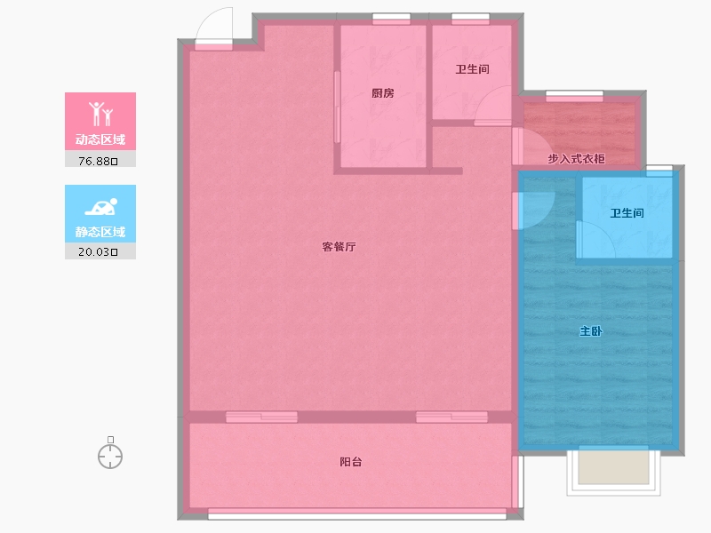 安徽省-合肥市-城建琥珀东华府-88.00-户型库-动静分区