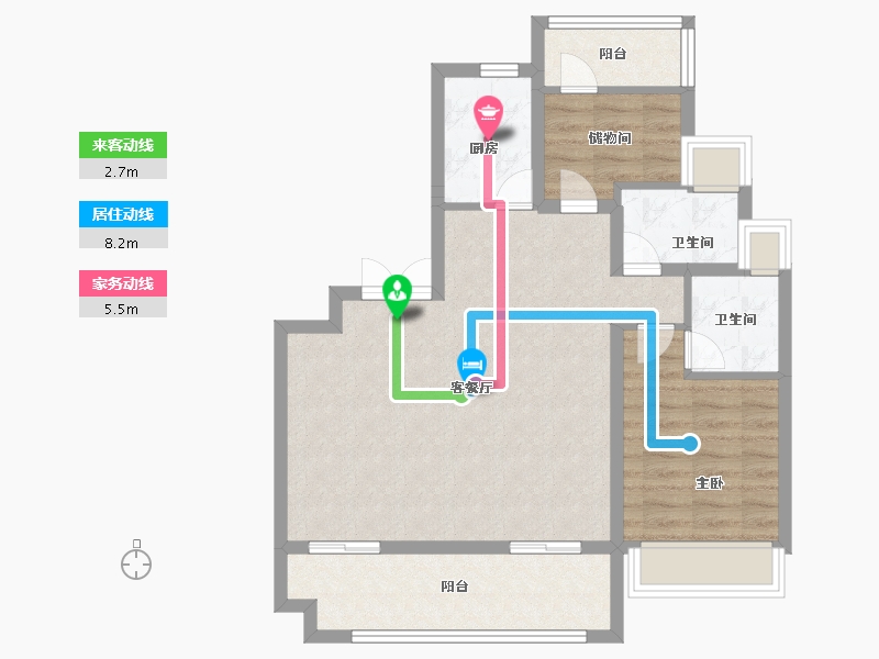 安徽省-合肥市-文一锦门云栖新语-76.00-户型库-动静线