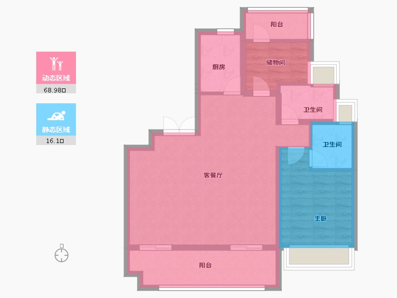 安徽省-合肥市-文一锦门云栖新语-76.00-户型库-动静分区