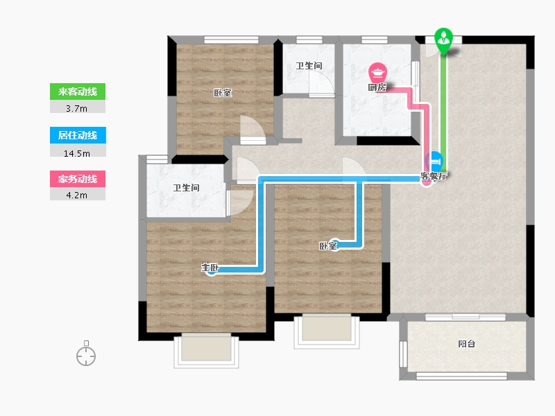 河南省-信阳市-半山学府-94.00-户型库-动静线