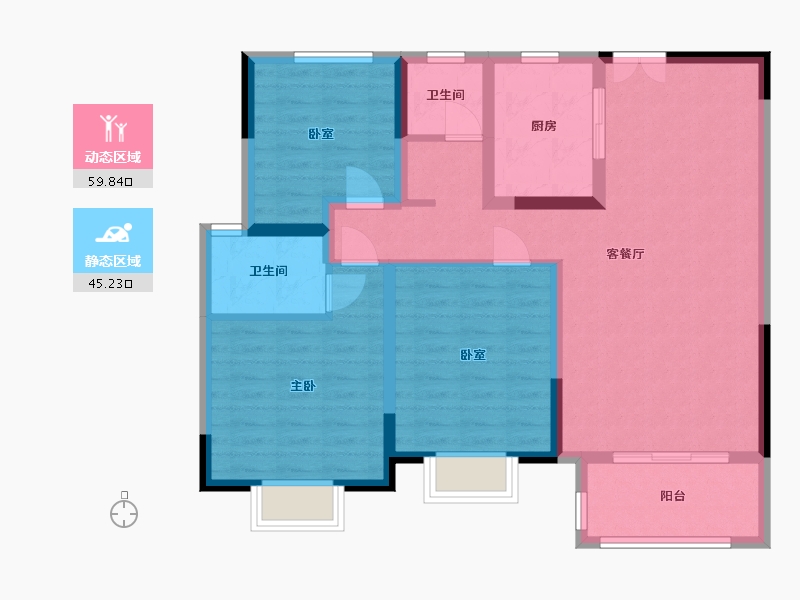 河南省-信阳市-半山学府-94.00-户型库-动静分区