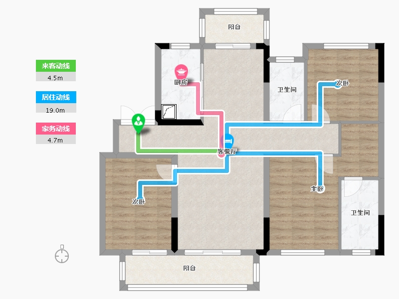 湖北省-宜昌市-融创宏泰学府壹号-102.00-户型库-动静线