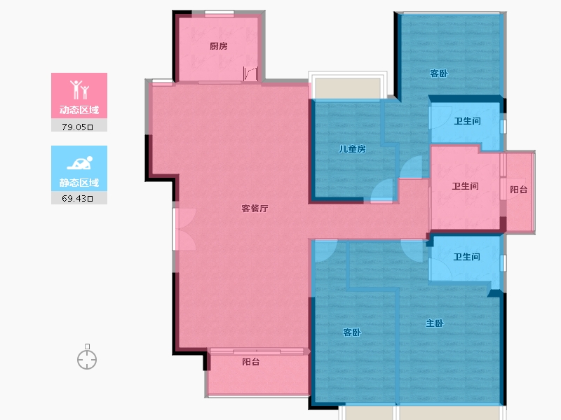 广东省-佛山市-三水冠军城-134.84-户型库-动静分区