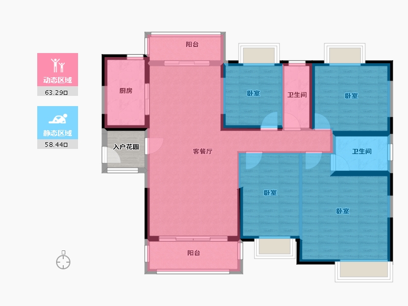 广东省-佛山市-明智雅苑-112.80-户型库-动静分区